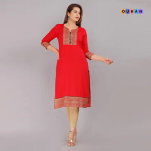 Three-Quarter Sleeves Women's Rayon Kurti | Kolkata Dekho