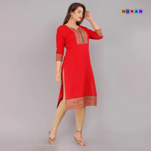 Three-Quarter Sleeves Women's Rayon Kurti | Kolkata Dekho