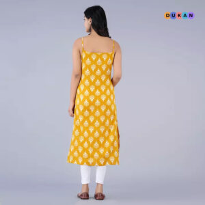 Summerely Mustard Yellow Women's Rayon Summer Kurti | Kolkata Dekho